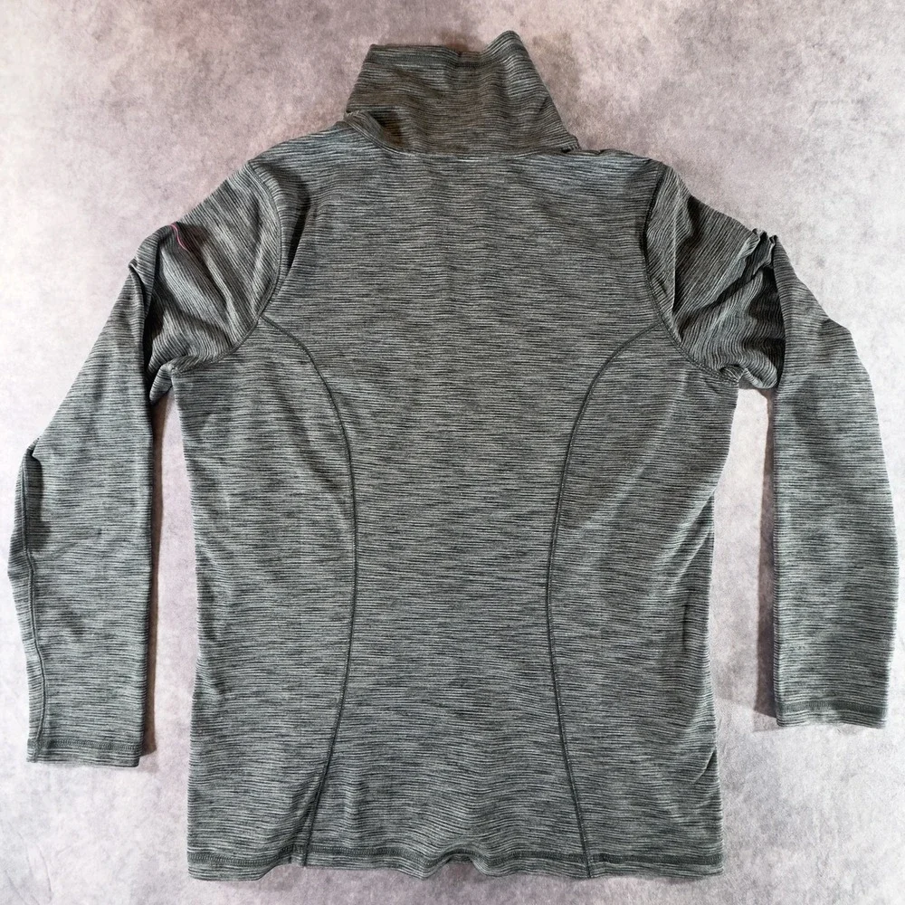 Nike Golf Womens XL Gray Pink Dri-FIT Quarter Zip Oyster Bay Golf Links